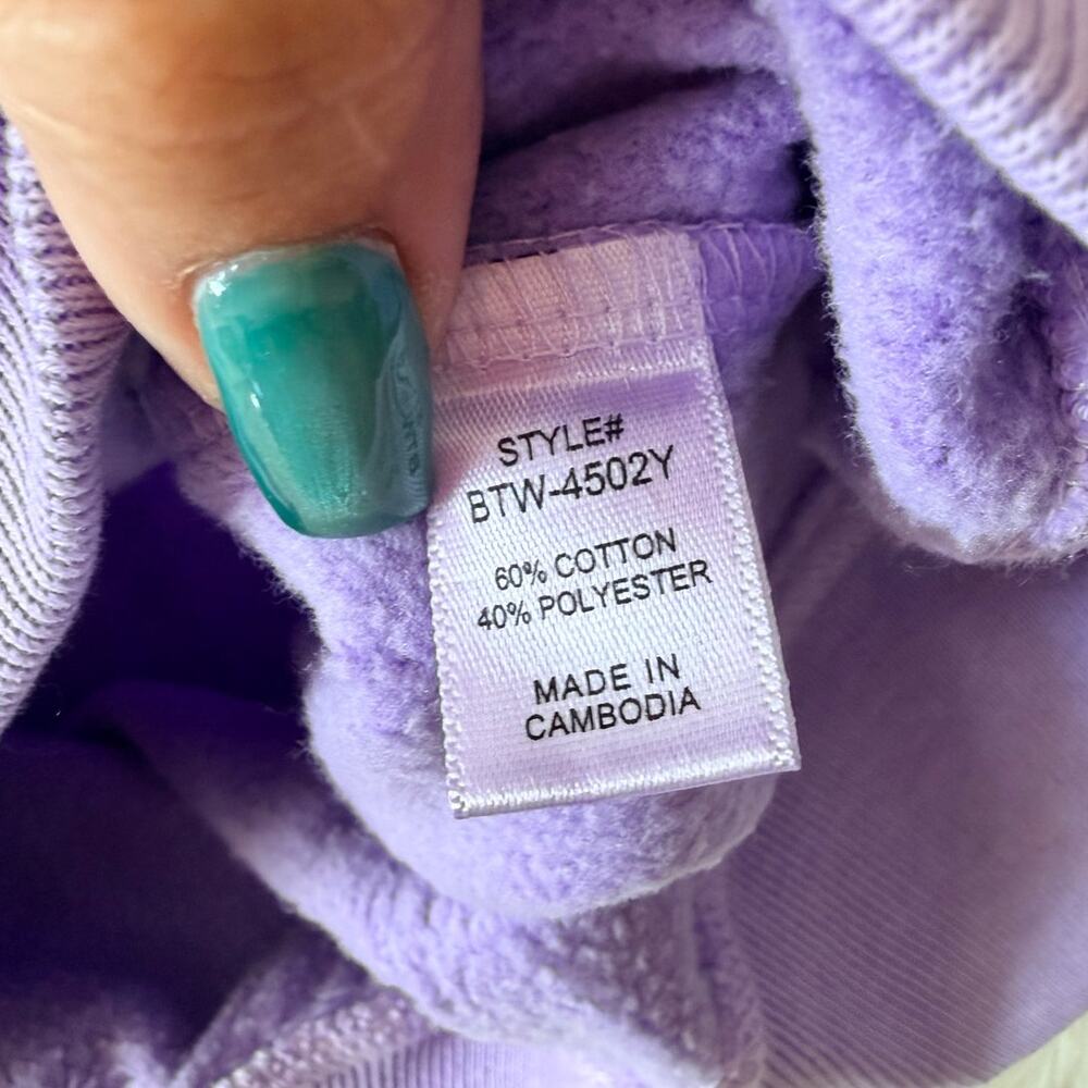 Zenana Soft Fleece Sweatshirt Small Light Plum Lavender Oversized Pullover - Picture 6 of 7